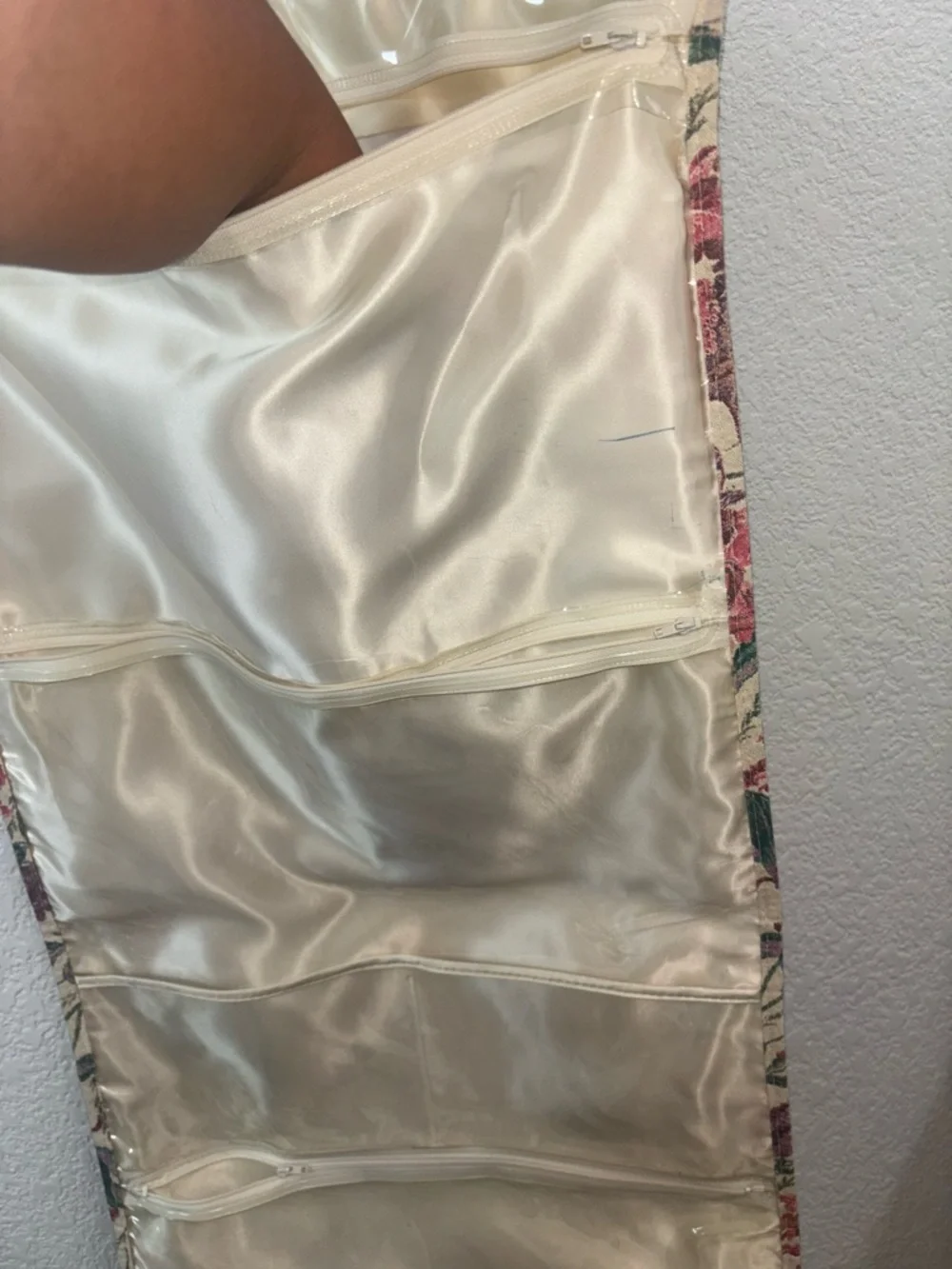 Vintage Tapestry Floral Butterfly Garment/Linen Bag